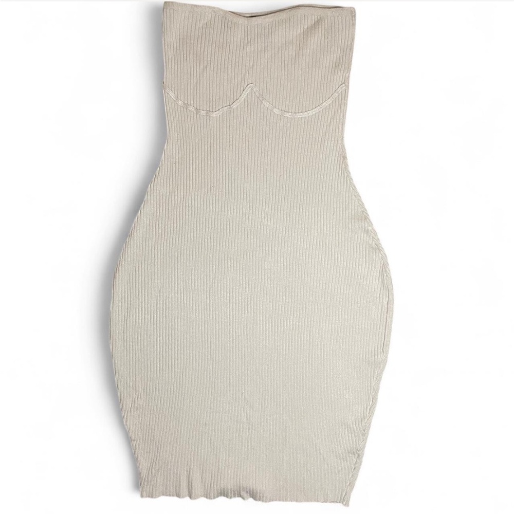 Strapless boohoo mini dress